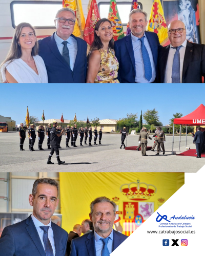Asistencia del Consejo Andaluz de Trabajo Social a los actos de la UME en Morón de la Frontera