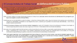 Comunicado sobre los Presupuestos 2022. El Consejo Andaluz de Trabajo Social en defensa del Sistema Público.