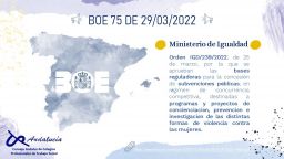 BOE 75 DE 29/03/2022. MINISTERIO DE IGUALDAD.