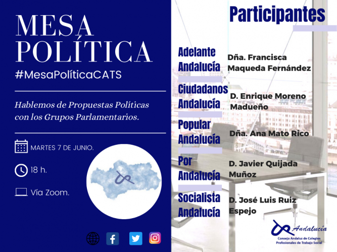 #MesaPolíticaCATS | Participantes de la Mesa Política organizada por el Consejo Andaluz