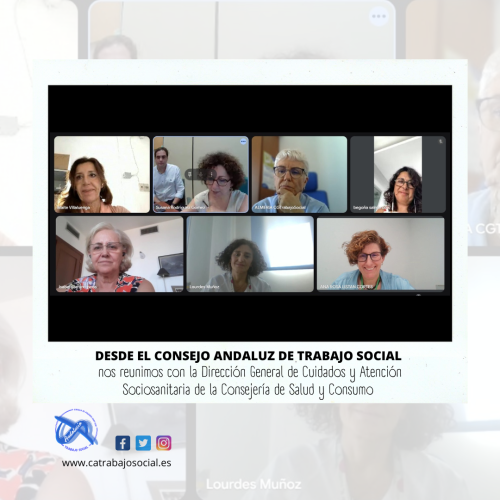 El Consejo Andaluz de Trabajo Social se reune con la Dirección General de Atención y Cuidados Sociosanitarios de la Consejería de Salud y Consumo